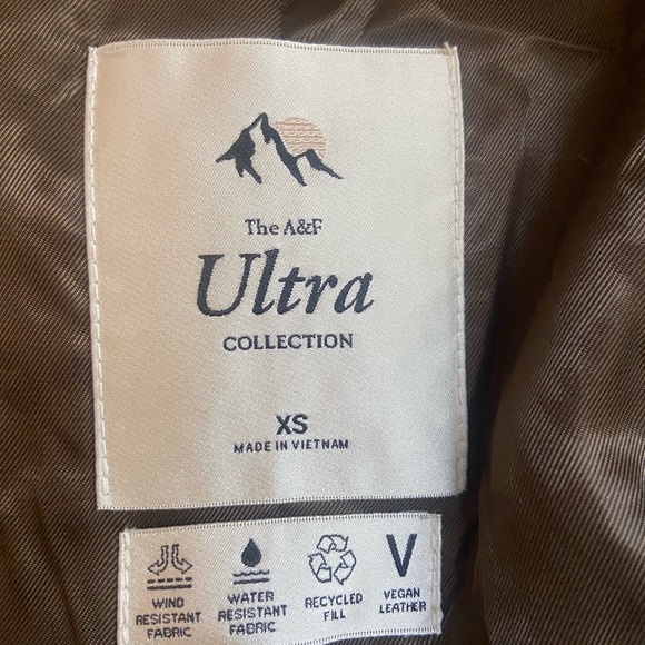 ABERCROMBIE vegan ultra mini leather puffer brown - Picture 4 of 4